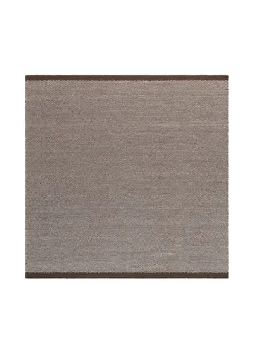 Håndvevd teppe KM Home Sandhamn Kvadrat 250x250 cm Sjokolade