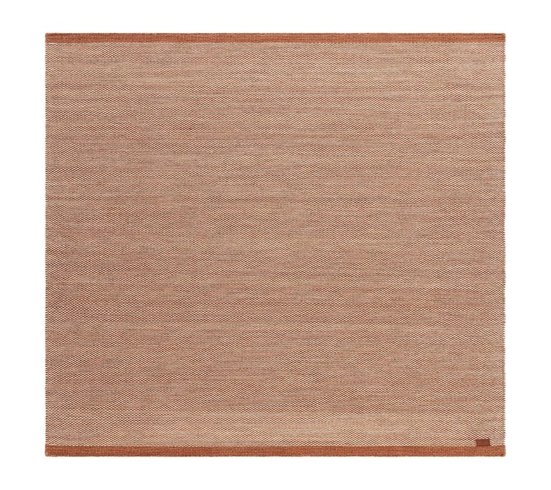 Håndvevd teppe KM Home Sandhamn Kvadrat 250x250 cm Terrakotta, Terrakotta