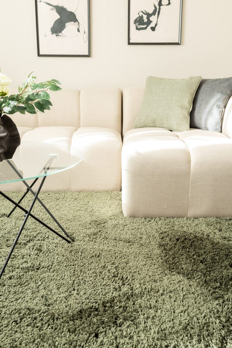 Håndvevd teppe KM Home Sorrento 160x230 Smaragdgrønn - Smaragdgrønn - Tekstiler & tepper - Teppe & matte - Moderne matte - Ryetepper
