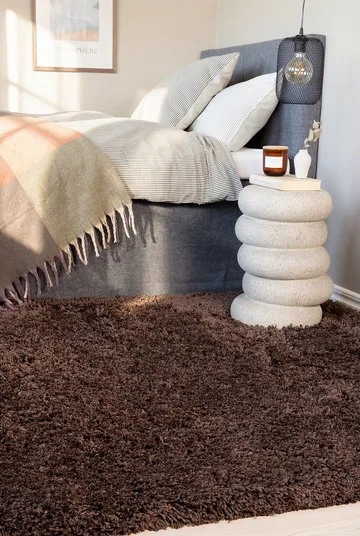 Håndvevd teppe KM Home Sorrento 240x340 Sjokolade - Sjokolade - Tekstiler & tepper - Teppe & matte - Moderne matte - Ryetepper