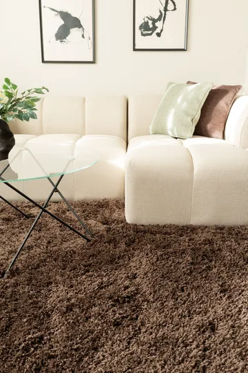 Håndvevd teppe KM Home Sorrento 240x340 Sjokolade - Sjokolade - Tekstiler & tepper - Teppe & matte - Moderne matte - Ryetepper