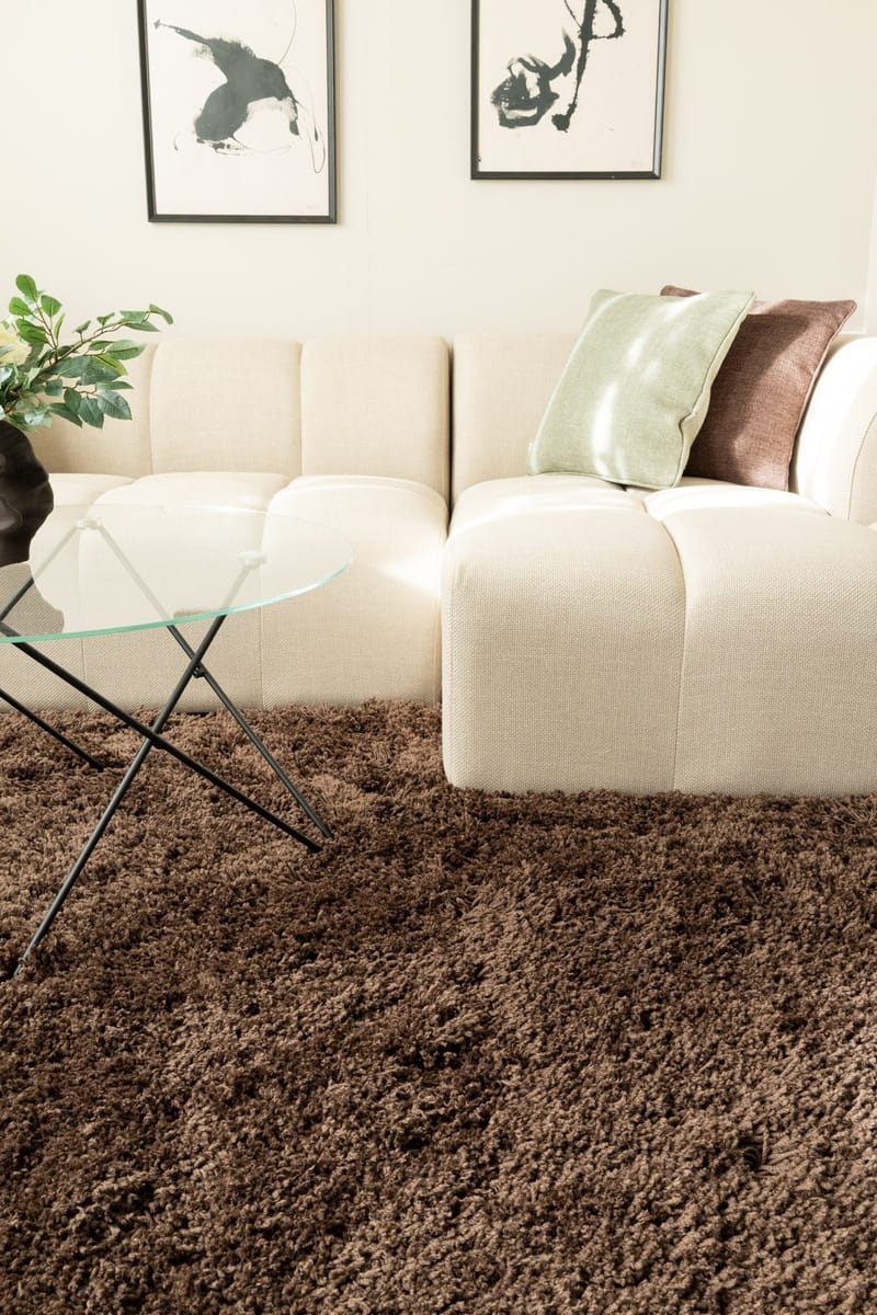 Håndvevd teppe KM Home Sorrento 240x340 Sjokolade - Sjokolade - Tekstiler & tepper - Teppe & matte - Moderne matte - Ryetepper
