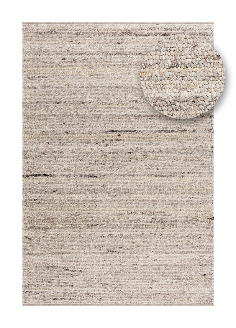 Håndvevd teppe KM Home Passion 160x230 cm Linnemelange - Linmelange - Tekstiler & tepper - Teppe & matte - Moderne matte - Ullteppe
