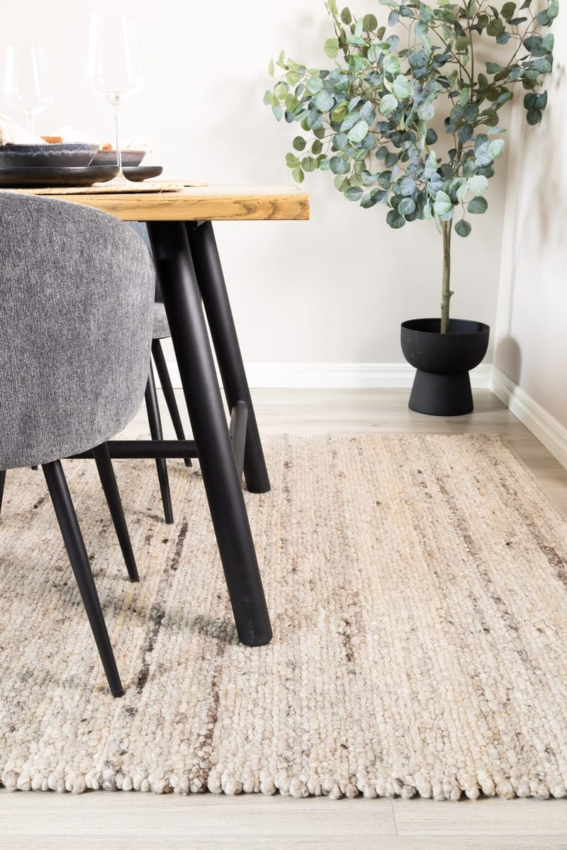 Håndvevd teppe KM Home Passion 160x230 cm Linnemelange - Linmelange - Tekstiler & tepper - Teppe & matte - Moderne matte - Ullteppe