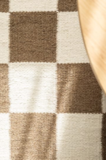 Håndvevd teppe Nordic Check 140x200 cm - Sjokolade - Tekstiler & tepper - Teppe & matte - Moderne matte - Ullteppe