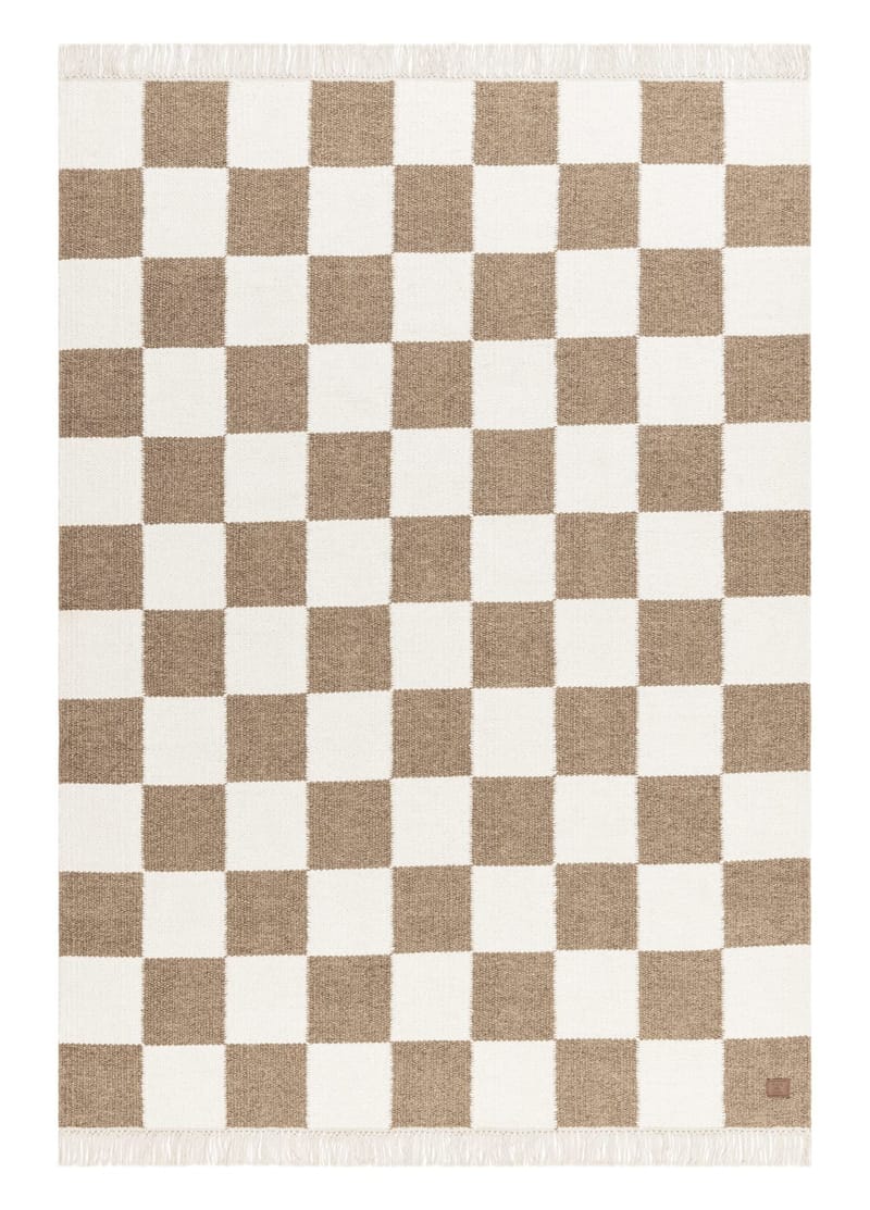 Håndvevd teppe Nordic Check 140x200 cm, Sjokolade
