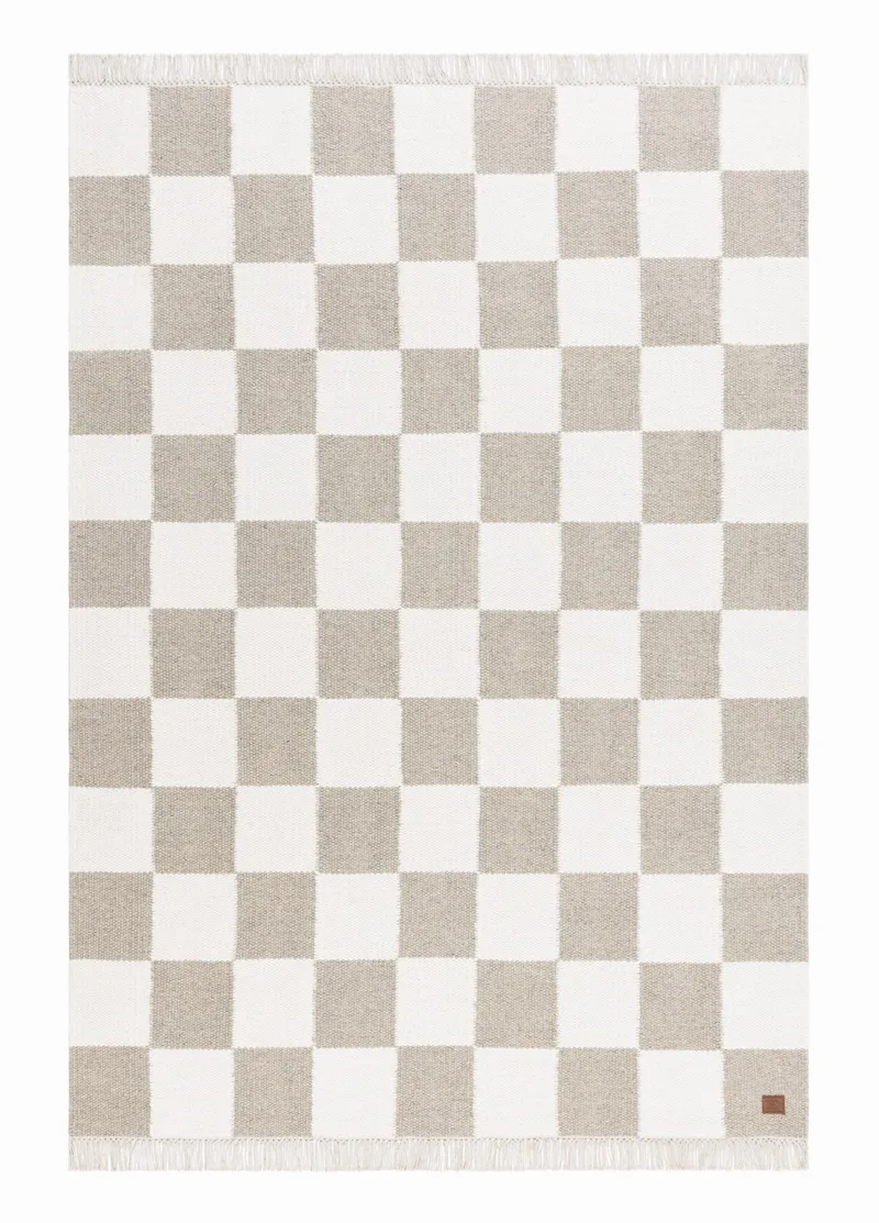 Håndvevd teppe Nordic Check 160x230 cm, Grå
