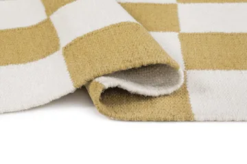 Håndvevd teppe Nordic Check 200x300 cm - Løvegul - Tekstiler & tepper - Teppe & matte - Moderne matte - Ullteppe