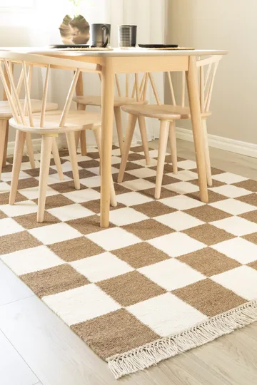 Håndvevd teppe Nordic Check 240x340 cm - Sjokolade - Tekstiler & tepper - Teppe & matte - Moderne matte - Ullteppe
