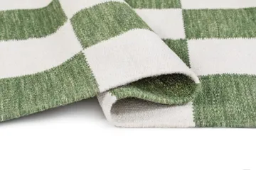 Håndvevd teppe Nordic Check 240x340 cm - Smaragdgrønn - Tekstiler & tepper - Teppe & matte - Moderne matte - Ullteppe