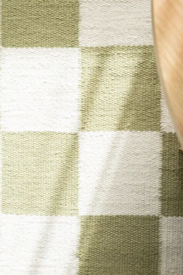 Håndvevd teppe Nordic Check 75x200 cm - Grønn - Tekstiler & tepper - Teppe & matte - Moderne matte - Ullteppe
