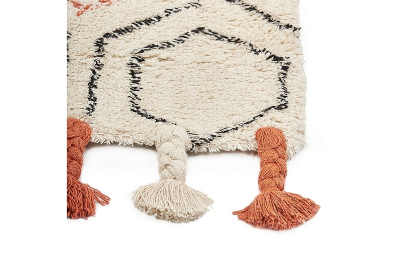 Hajipur Ryeteppe 160x230 cm - Beige - Tekstiler & tepper - Teppe & matte - Moderne matte - Bomullsmatter