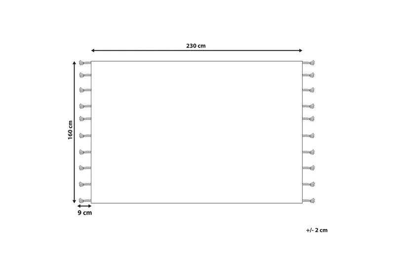 Hajipur Ryeteppe 160x230 cm - Beige - Tekstiler & tepper - Teppe & matte - Moderne matte - Ryetepper