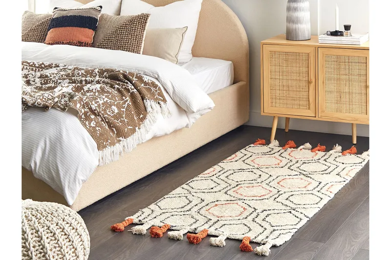 Hajipur Ryeteppe 80x150 cm - Beige - Tekstiler & tepper - Teppe & matte - Moderne matte - Ryetepper