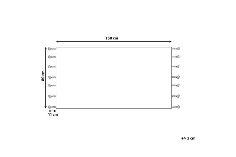 Hajipur Ryeteppe 80x150 cm - Beige - Tekstiler & tepper - Teppe & matte - Moderne matte - Bomullsmatter