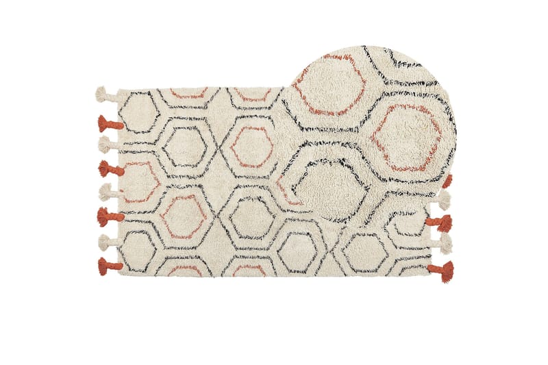 Hajipur Ryeteppe 80x150 cm - Beige - Tekstiler & tepper - Teppe & matte - Moderne matte - Bomullsmatter