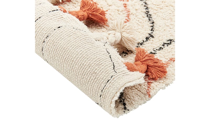 Hajipur Ryeteppe 80x150 cm - Beige - Tekstiler & tepper - Teppe & matte - Moderne matte - Bomullsmatter