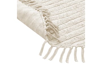 Halfeti Ryeteppe 140 cm Rund - Beige - Tekstiler & tepper - Teppe & matte - Moderne matte - Bomullsmatter