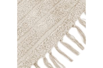 Halfeti Ryeteppe 140 cm Rund - Beige - Tekstiler & tepper - Teppe & matte - Moderne matte - Bomullsmatter