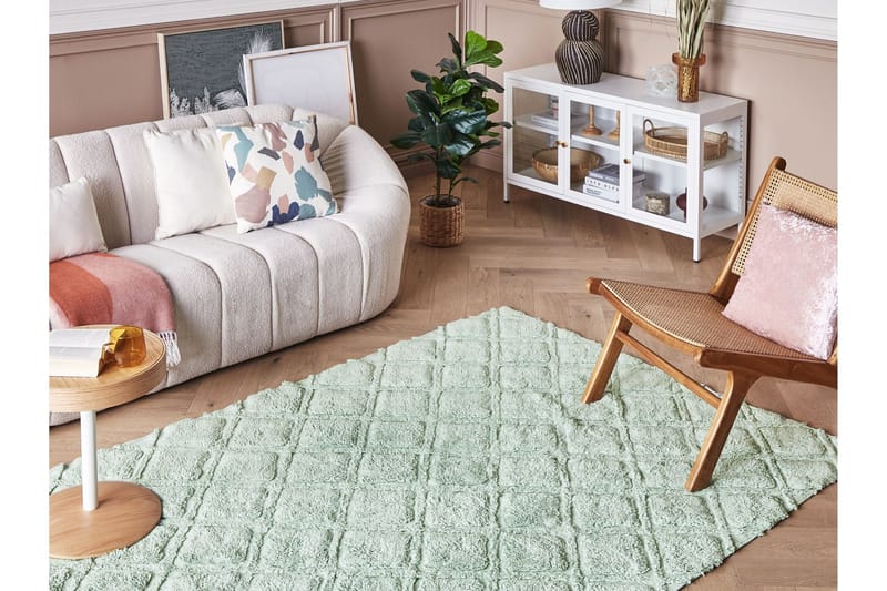 Hatay Ryeteppe 160x230 cm - Grønn - Tekstiler & tepper - Teppe & matte - Moderne matte - Ryetepper