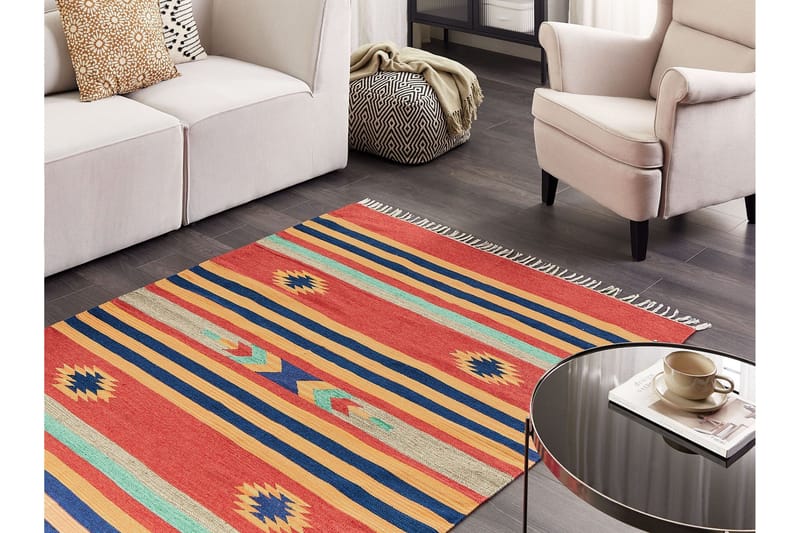 Hatis Bomullsteppe 140x200 cm - Blå - Tekstiler & tepper - Teppe & matte - Moderne matte - Bomullsmatter