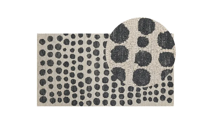 Havran Ullteppe 80x150 cm - Beige - Tekstiler & tepper - Teppe & matte - Moderne matte - Ullteppe