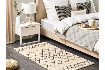 Havsa Ryeteppe 80x150 cm - Beige - Tekstiler & tepper - Teppe & matte - Moderne matte - Ryetepper