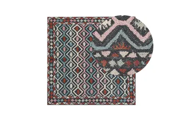 Haymana Ullteppe 200x200 cm Kvadratisk - Blå - Tekstiler & tepper - Teppe & matte - Moderne matte - Ullteppe