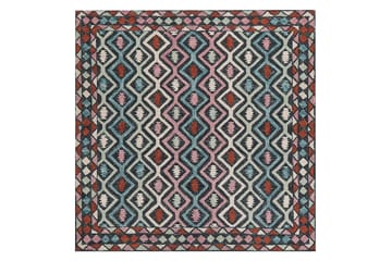 Haymana Ullteppe 200x200 cm Kvadratisk - Blå - Tekstiler & tepper - Teppe & matte - Moderne matte - Ullteppe