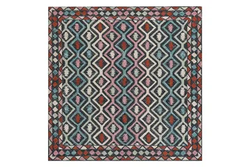 Haymana Ullteppe 200x200 cm Kvadratisk - Blå - Tekstiler & tepper - Teppe & matte - Moderne matte - Ullteppe