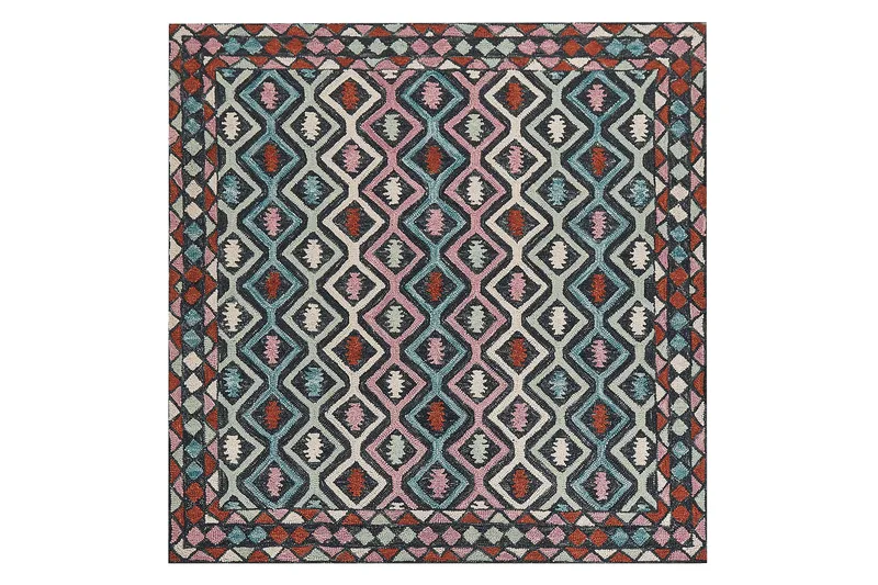 Haymana Ullteppe 200x200 cm Kvadratisk, Blå