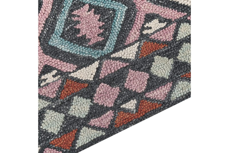 Haymana Ullteppe 200x200 cm Kvadratisk - Blå - Tekstiler & tepper - Teppe & matte - Moderne matte - Ullteppe