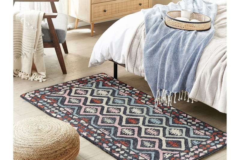 Haymana Ullteppe 80x150 cm - Blå - Tekstiler & tepper - Teppe & matte - Moderne matte - Ullteppe