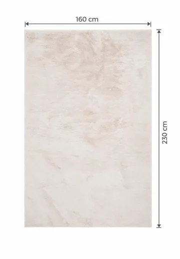 Heaven Rektangulært Ryamatte & Lugget Teppe 160x230 cm - Beige - Tekstiler & tepper - Teppe & matte - Moderne matte - Ryetepper