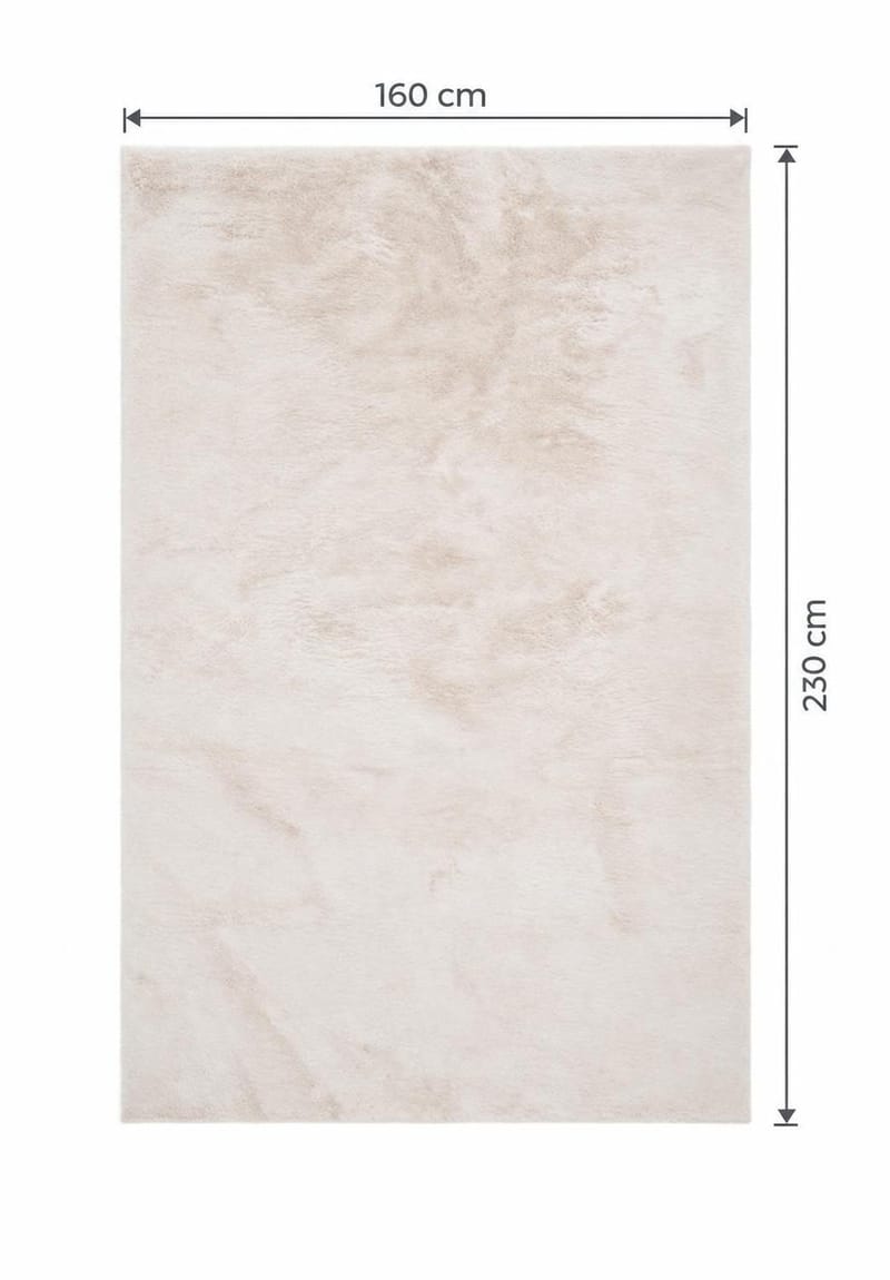 Heaven Rektangulært Ryamatte & Lugget Teppe 160x230 cm - Beige - Tekstiler & tepper - Teppe & matte - Moderne matte - Ryetepper
