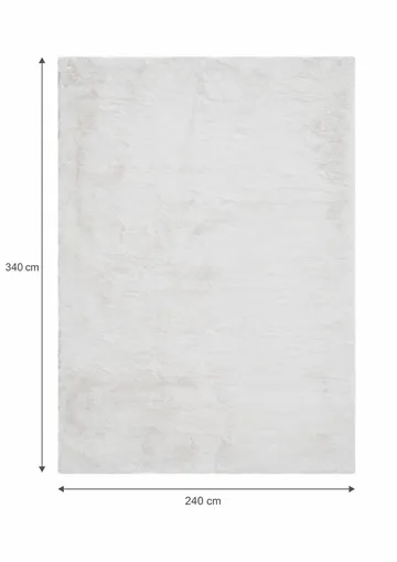 Heaven Stor Rektangulær Ryamatte & Luggmatte 240x340 cm - Hvit - Tekstiler & tepper - Teppe & matte - Moderne matte - Ryetepper