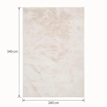 Heaven Stor Rektangulær Ryamatte & Lugmatte 240x340 cm - Beige - Tekstiler & tepper - Teppe & matte - Moderne matte - Ryetepper