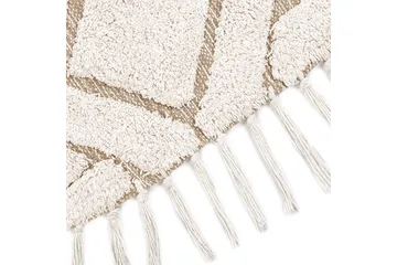 Horasan Ryeteppe 140 cm Rund - Beige - Tekstiler & tepper - Teppe & matte - Moderne matte - Ryetepper