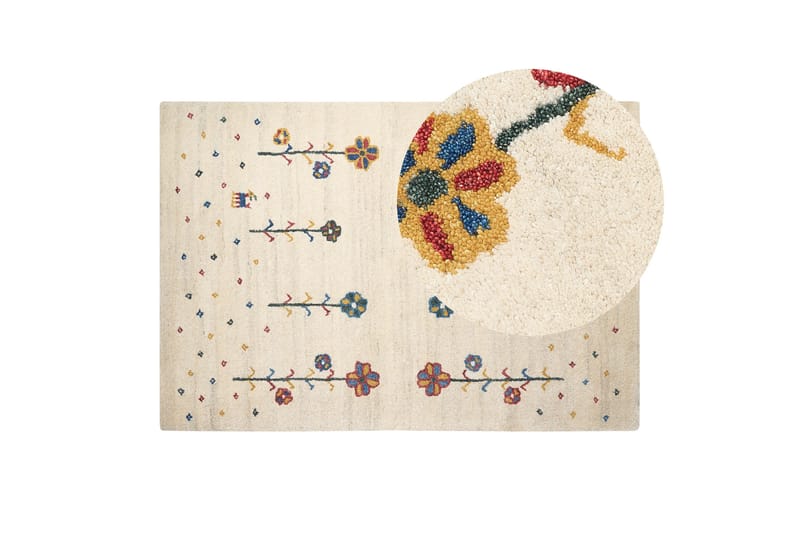 Husunlu Ryeteppe 140x200 cm - Beige - Tekstiler & tepper - Teppe & matte - Moderne matte - Ullteppe