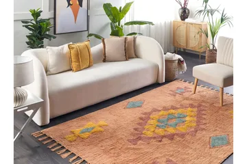 Igdir Bomullsteppe 160x230 cm - Oransje - Tekstiler & tepper - Teppe & matte - Moderne matte - Bomullsmatter