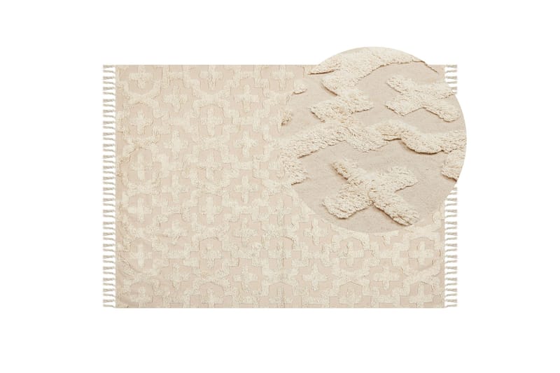 Itangar Bomullsteppe 140x200 cm - Beige - Tekstiler & tepper - Teppe & matte - Moderne matte - Bomullsmatter