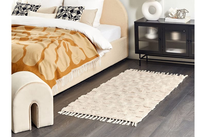 Itangar Bomullsteppe 80x150 cm - Beige - Tekstiler & tepper - Teppe & matte - Moderne matte - Bomullsmatter