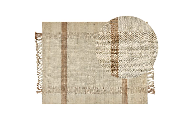 Juteteppe Yelmez 140x200 cm - Beige - Tekstiler & tepper - Teppe & matte - Moderne matte - Jutematter & hampematter