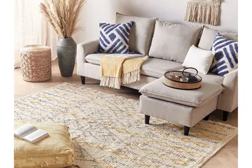 Kadapa Bomullsteppe 140x200 cm - Gul - Tekstiler & tepper - Teppe & matte - Moderne matte - Bomullsmatter