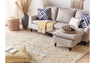 Kadapa Bomullsteppe 160x230 cm - Gul - Tekstiler & tepper - Teppe & matte - Moderne matte - Bomullsmatter