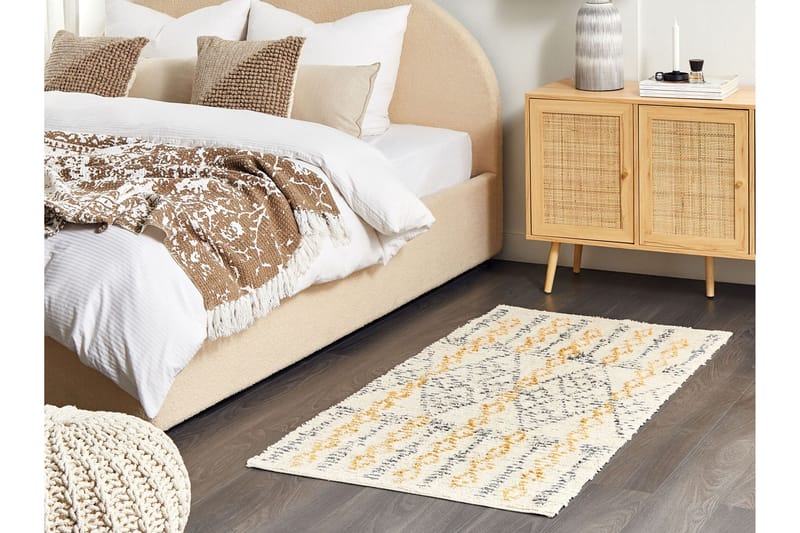 Kadapa Bomullsteppe 80x150 cm - Gul - Tekstiler & tepper - Teppe & matte - Moderne matte - Bomullsmatter