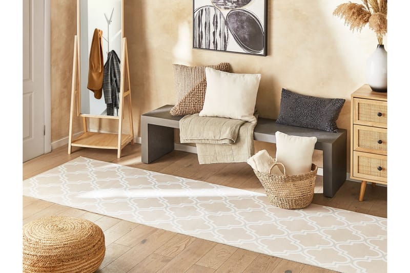 Kadayal Ryeteppe 80x300 cm - Beige - Tekstiler & tepper - Teppe & matte - Moderne matte - Gangmatter