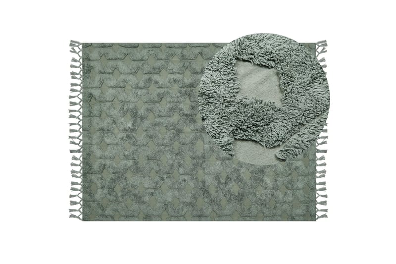 Kars Ryeteppe 160x230 cm - Grønn - Tekstiler & tepper - Teppe & matte - Moderne matte - Ryetepper