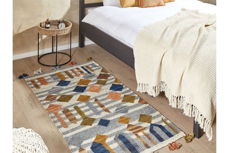 Kasakh Ullteppe 80x150 cm - Blå - Tekstiler & tepper - Teppe & matte - Moderne matte - Ullteppe