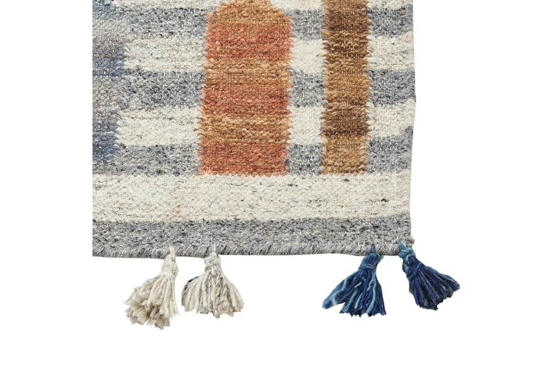 Kasakh Ullteppe 80x150 cm - Blå - Tekstiler & tepper - Teppe & matte - Moderne matte - Ullteppe